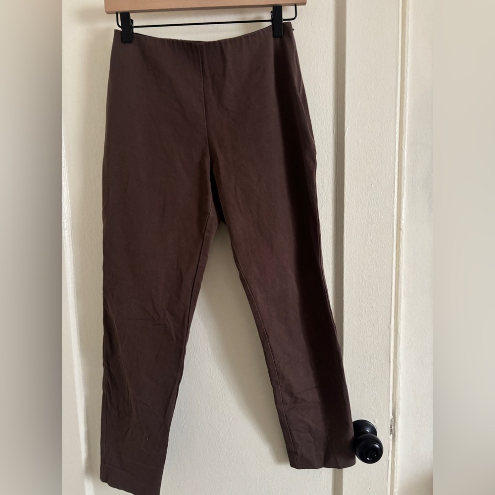 A New Day Brown Pants Size 6 Stretch Comfy Work Casual